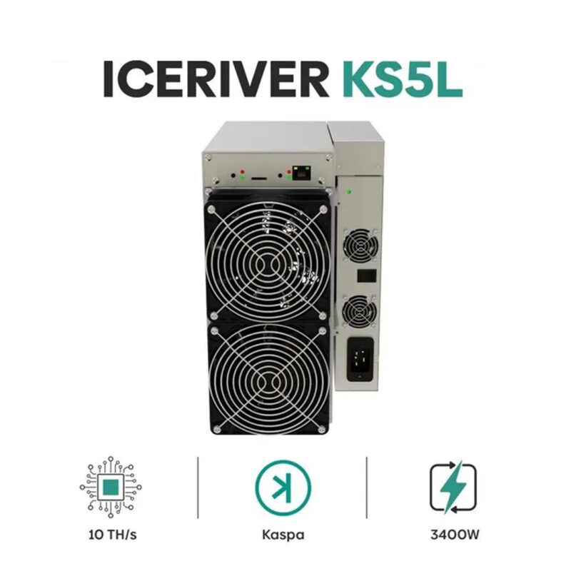 Kaspa KS5L Miner, 10Th, 3.4Kw/h, Iceriver, Каспа, KAS, Майнър/Копачка